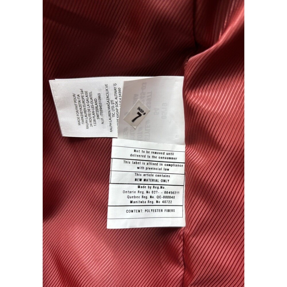 Lauren Ralph Lauren Women's Wool Blend Coat Fully Lined Sienna Red Color Size 8 - Picture 8 of 14